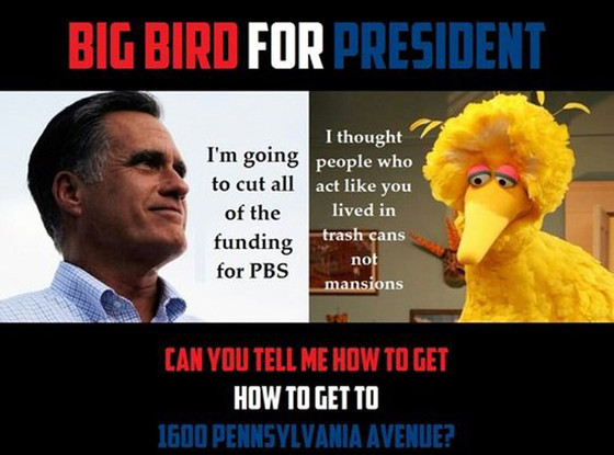 Mitt Romney, Big Bird Memes Mitt Romney, Big Bird Memes